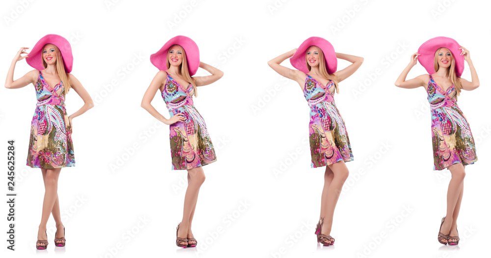 Fashionable woman isolated on white Fashionable woman isolated on white