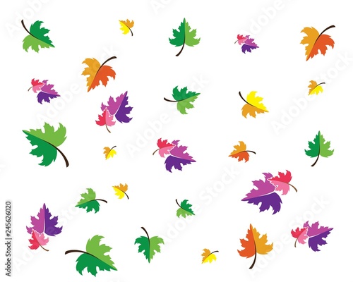autumn leaves logo vector template