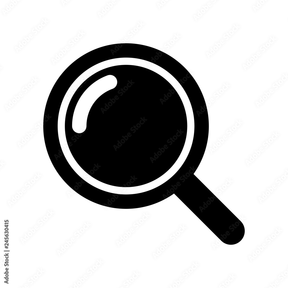 Glyph search vector icon Glyph search vector icon