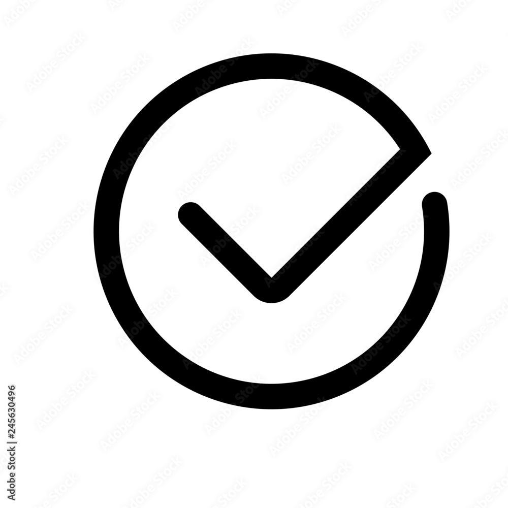 Outline Ok vector icon Outline Ok vector icon