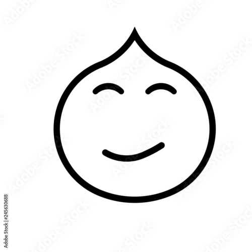 Outline smile vector icon