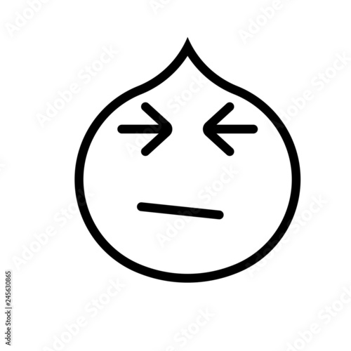 Outline close eyes vector icon