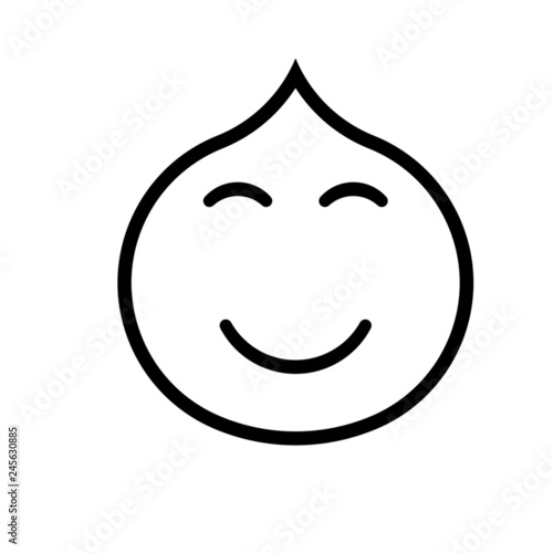 Outline smile vector icon