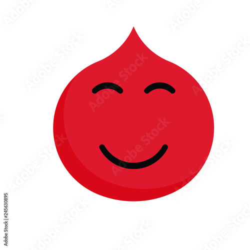 Flat smile vector icon