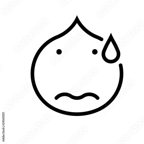 Outline fear vector icon