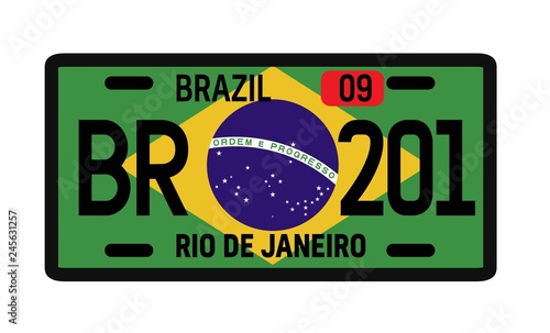 Brazil car plate design
