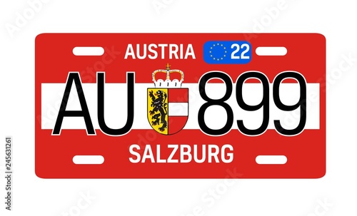 Austria car plate design