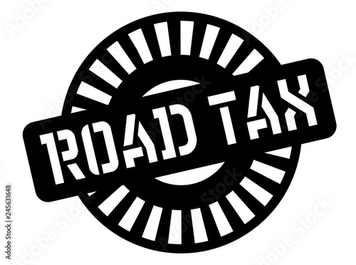 Road tax black stamp