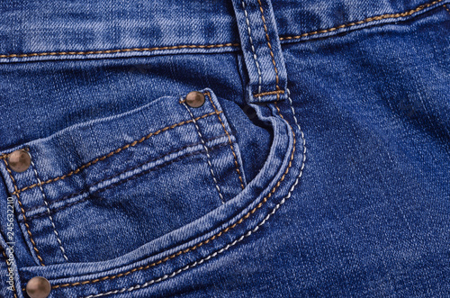 part of jeans shot close-up