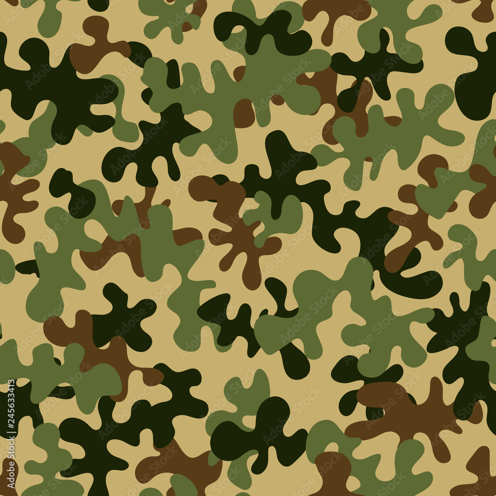 Naklejka premium Camouflage seamless pattern. Abstract vector background.