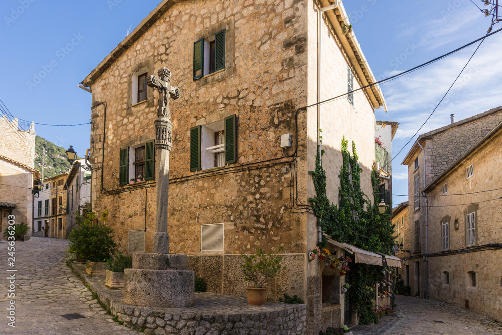 Beautiful Valldemossa village in the spanish island of Mallorca