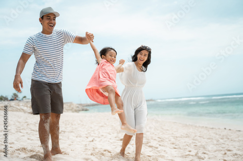 daughter enjoy special moment on holiday
