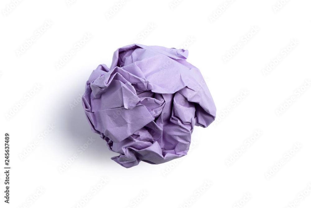 Crumpled Paper Ball Isolated Crumpled Paper Ball Isolated
