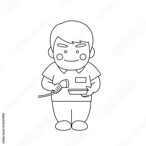 男性キャラクターコンビニ店員