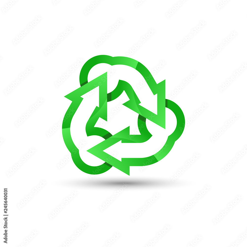 Green recycling logo Green recycling logo