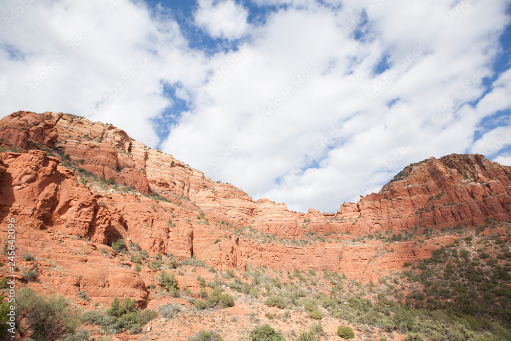 View of Sedona rock formations 