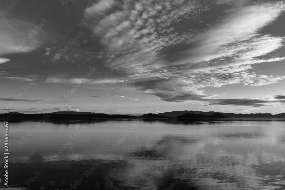 Fototapeta premium Dugualla Bay & Mount Baker, Whidbey Island, WA