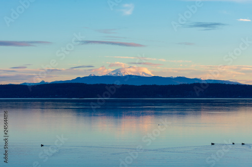Early Morning Sunshine on Mount Baker, Washington