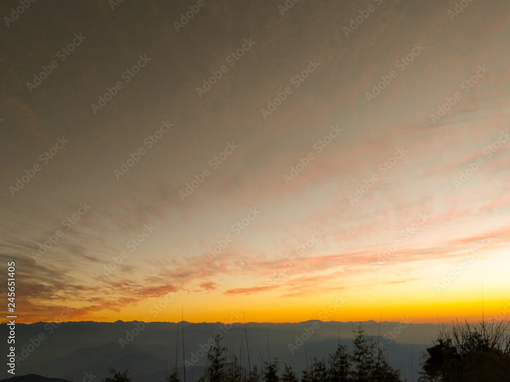 beautiful evening view shot of sun setting down beautiful evening view shot of sun setting down