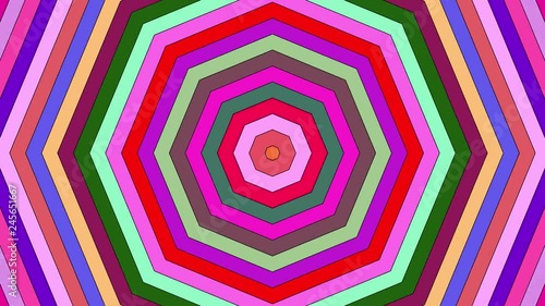 Hypnotic color changing shapes seamless loop animation background. Illusion background, psychedelic background