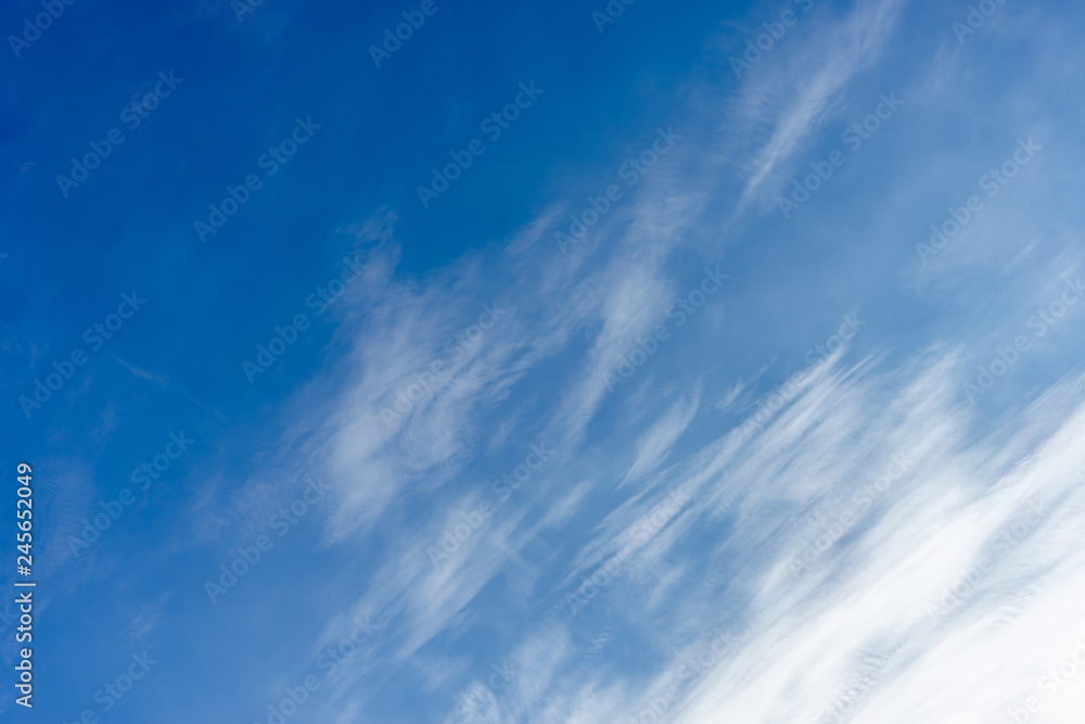 Fototapeta premium Beautiful white clouds with blue sky background.