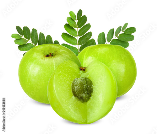 Indian gooseberry isolated with clipping path