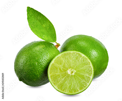 Lime isolated on white with clipping path