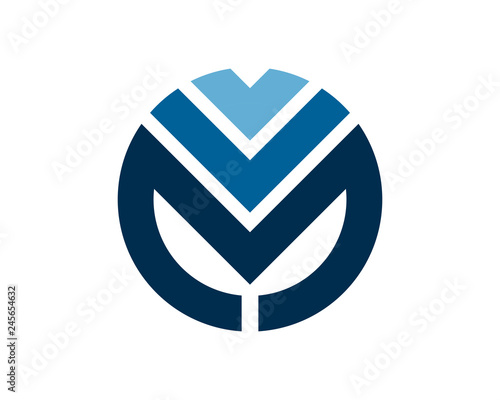 M circle logo vm mv template 1