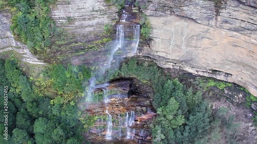 Aerial of Katoomba Falls, Blue Mountains, Australia