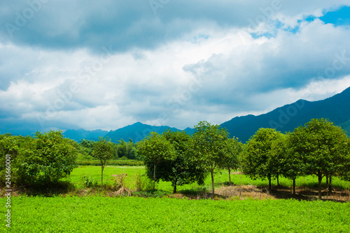 The mountains and rural scenery 