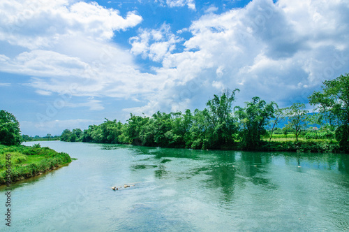 River and countryside scenery in spring