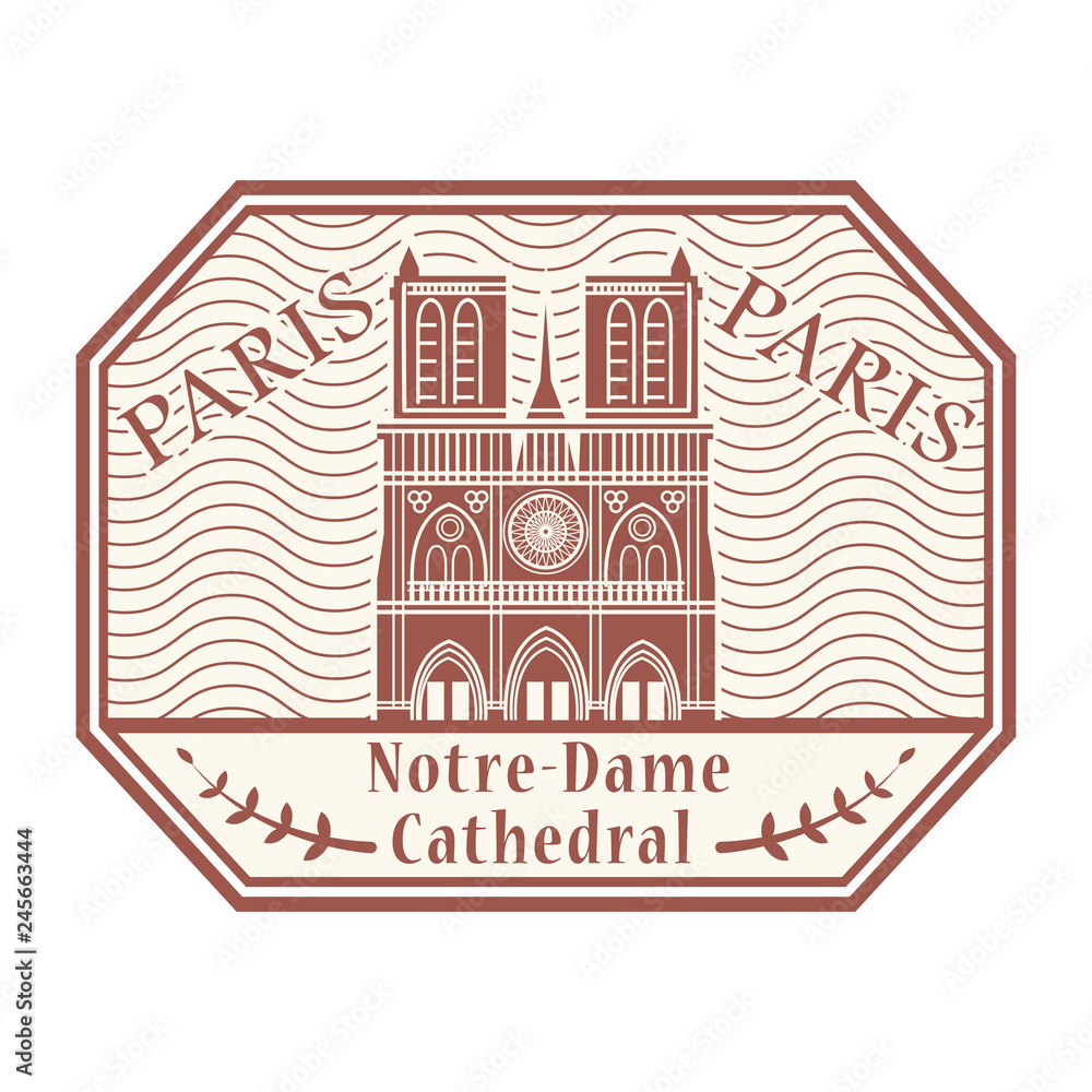 Notre-Dame de Paris, Paris stamp