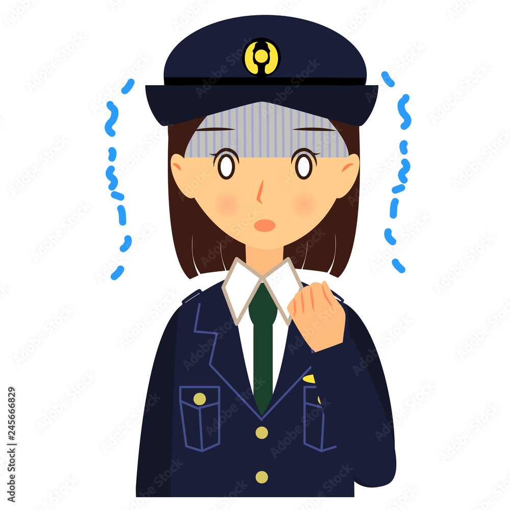 女性警察官青ざめる上半身stock Vector Adobe Stock 女性警察官青ざめる上半身stock Vector Adobe Stock