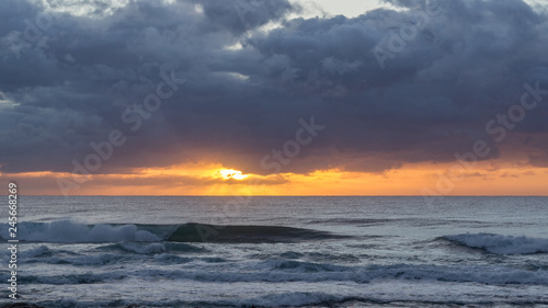 beautiful sunrise over the Indian Ocean 