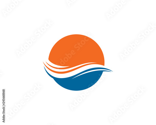 Water Wave symbol and icon Logo