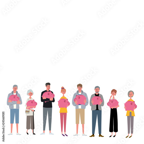 ぶた貯金箱 イラスト 人々 貯金 お金 お小遣い へそくり Stock Vector Adobe Stock ぶた貯金箱 イラスト 人々 貯金 お金 お小遣い へそくり Stock Vector Adobe Stock