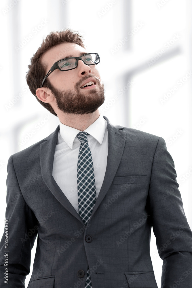 close up.portrait of a dreaming businessman close up.portrait of a dreaming businessman