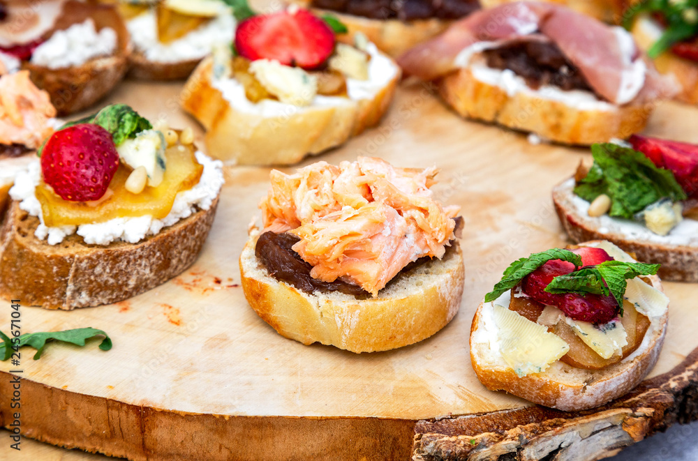 Tasty fresh sandwiches with different filling Tasty fresh sandwiches with different filling