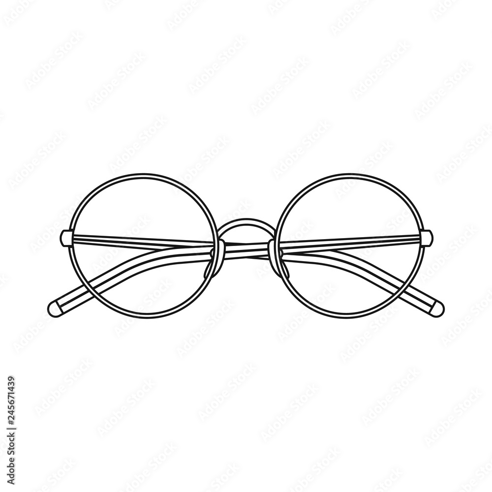 Fototapeta premium Vector design of glasses and frame logo. Collection of glasses and accessory stock symbol for web.