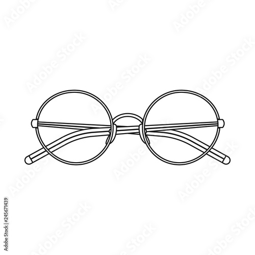 Vector design of glasses and frame logo. Collection of glasses and accessory stock symbol for web.