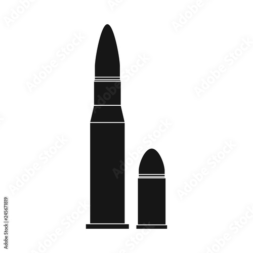 Isolated object of weapon and gun logo. Collection of weapon and army stock vector illustration.