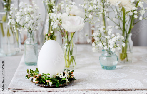 Wall Mural How to make easter wreath for egg with buxus and chamelaucium, tutorial