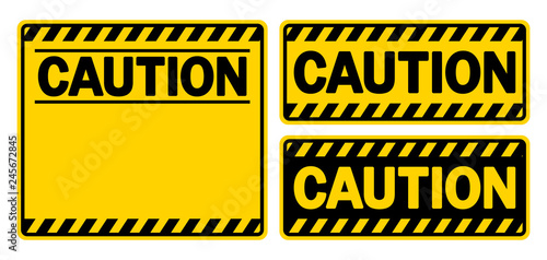 警告サイン＆フレーム（CAUTION）