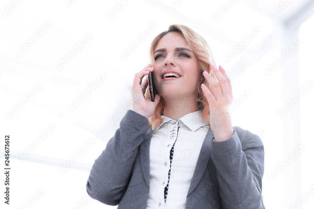 successful business woman talking on the phone. successful business woman talking on the phone.