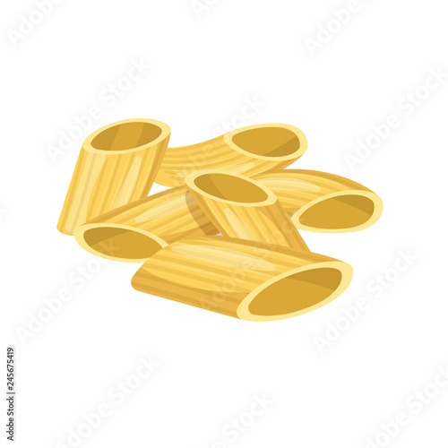 Isolated object of pasta and carbohydrate icon. Collection of pasta and macaroni vector icon for stock.