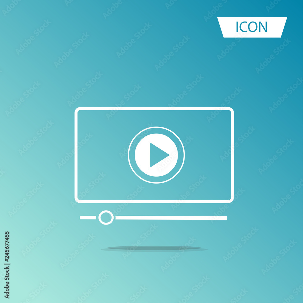 button play video on Desktop icon isolated on background.button play video on Desktop icon isolated on background. button play video on Desktop icon isolated on background.button play video on Desktop icon isolated on background.