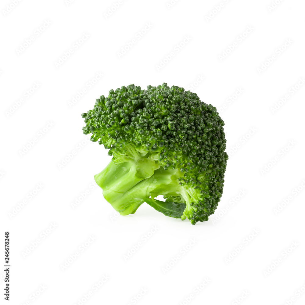 Fresh broccoli blocks for cooking isolated over white background. Fresh broccoli blocks for cooking isolated over white background.