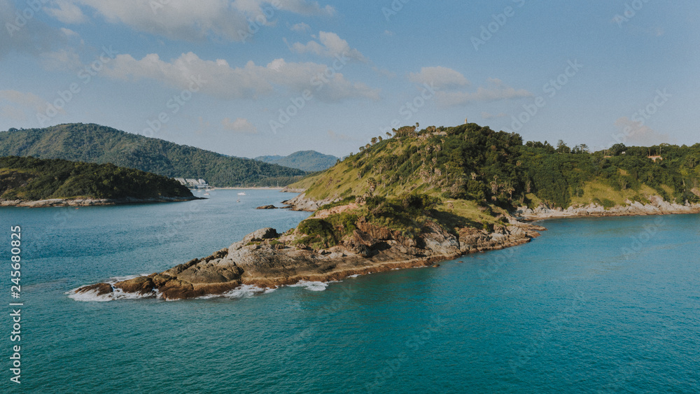 aerial view of Promthep Cape, famous sunset spot in Phuket, Thailand aerial view of Promthep Cape, famous sunset spot in Phuket, Thailand