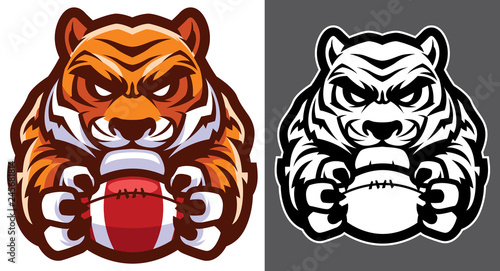 Tiger American Football Mascot