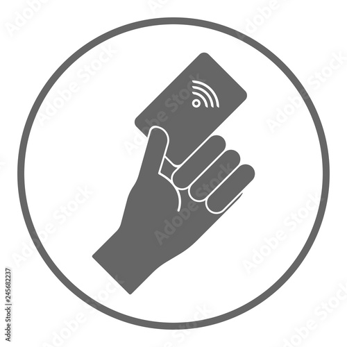 Proximity card. Vector icon.
